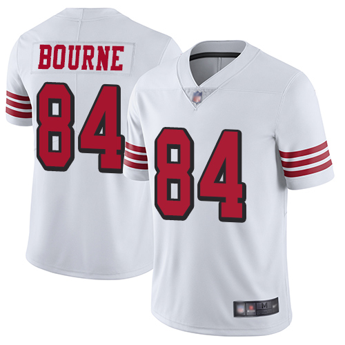 San Francisco 49ers Limited White Men Kendrick Bourne NFL Jersey 84 Rush Vapor Untouchable